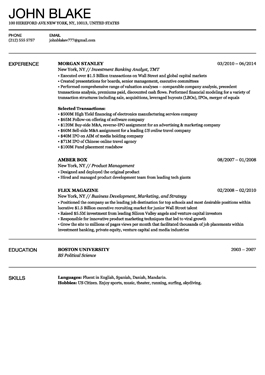 Resume Paris template