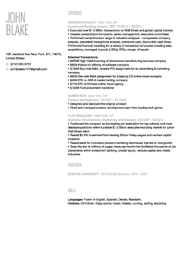 Resume New York template