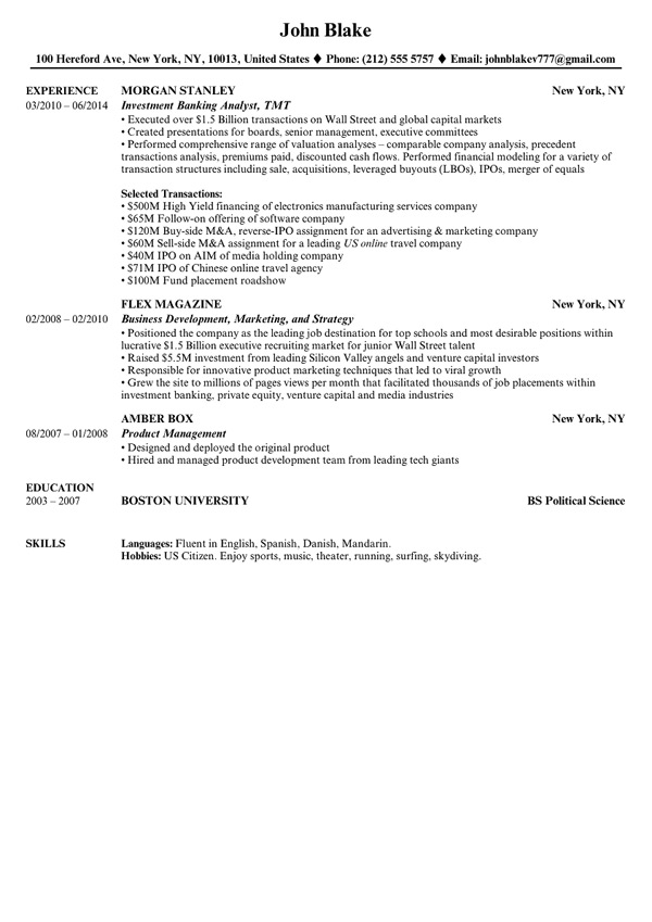 Standard Resume Template from www.velvetjobs.com