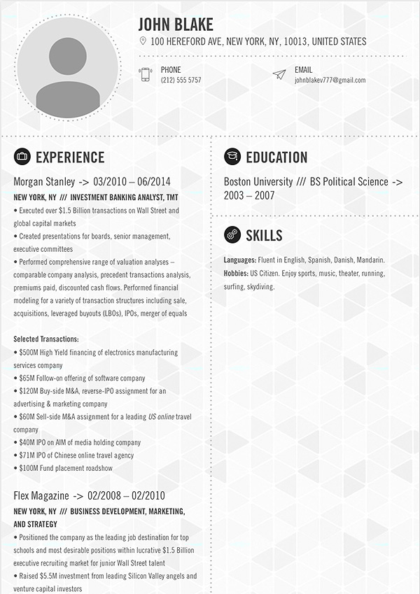 resume format for applying job in usa   30