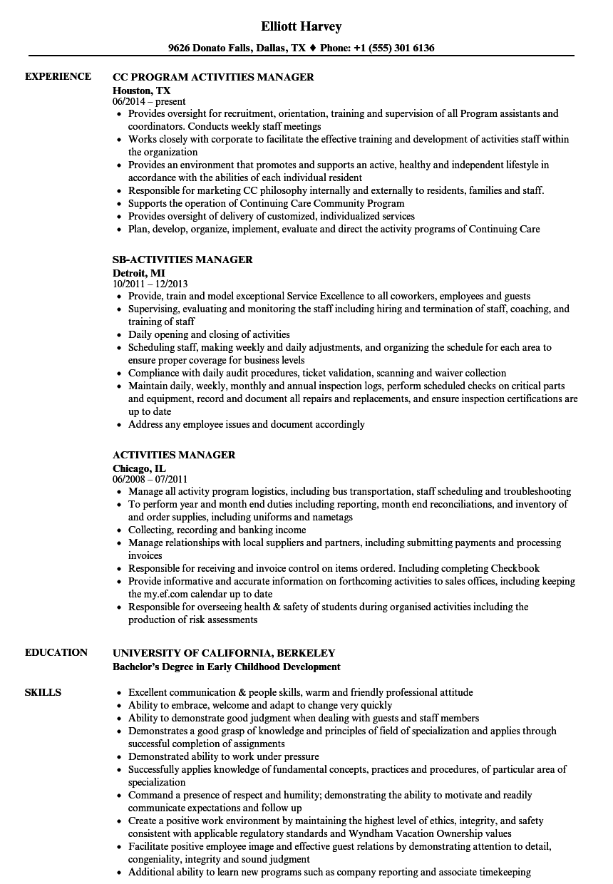 Extracurricular Activities Resume Template from www.velvetjobs.com