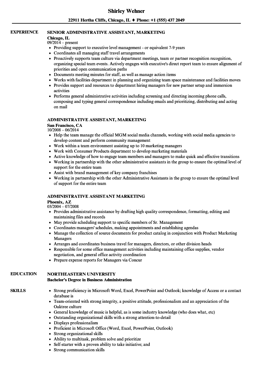 Administrative assistant resume examples