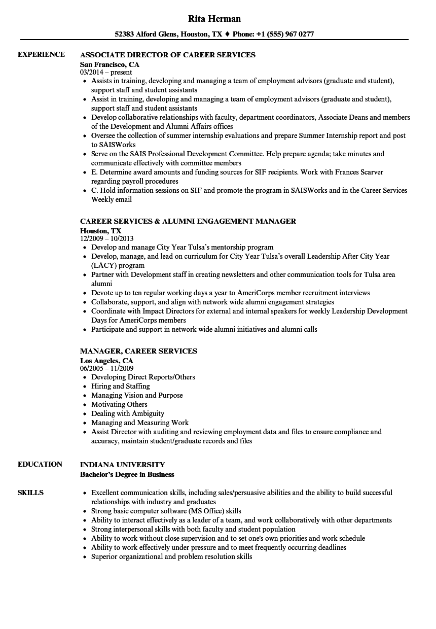 gmu career services resume template