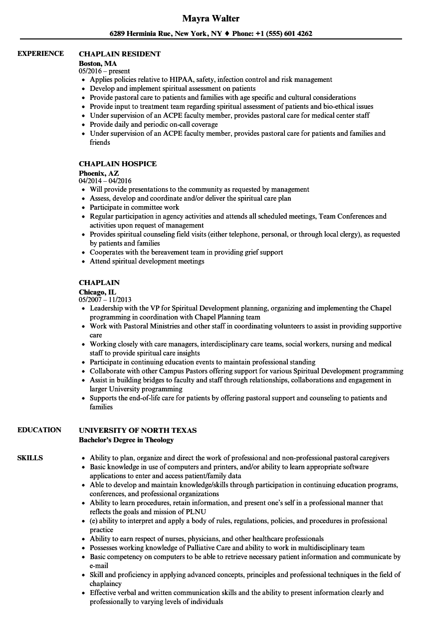 Hospital Chaplain Charting