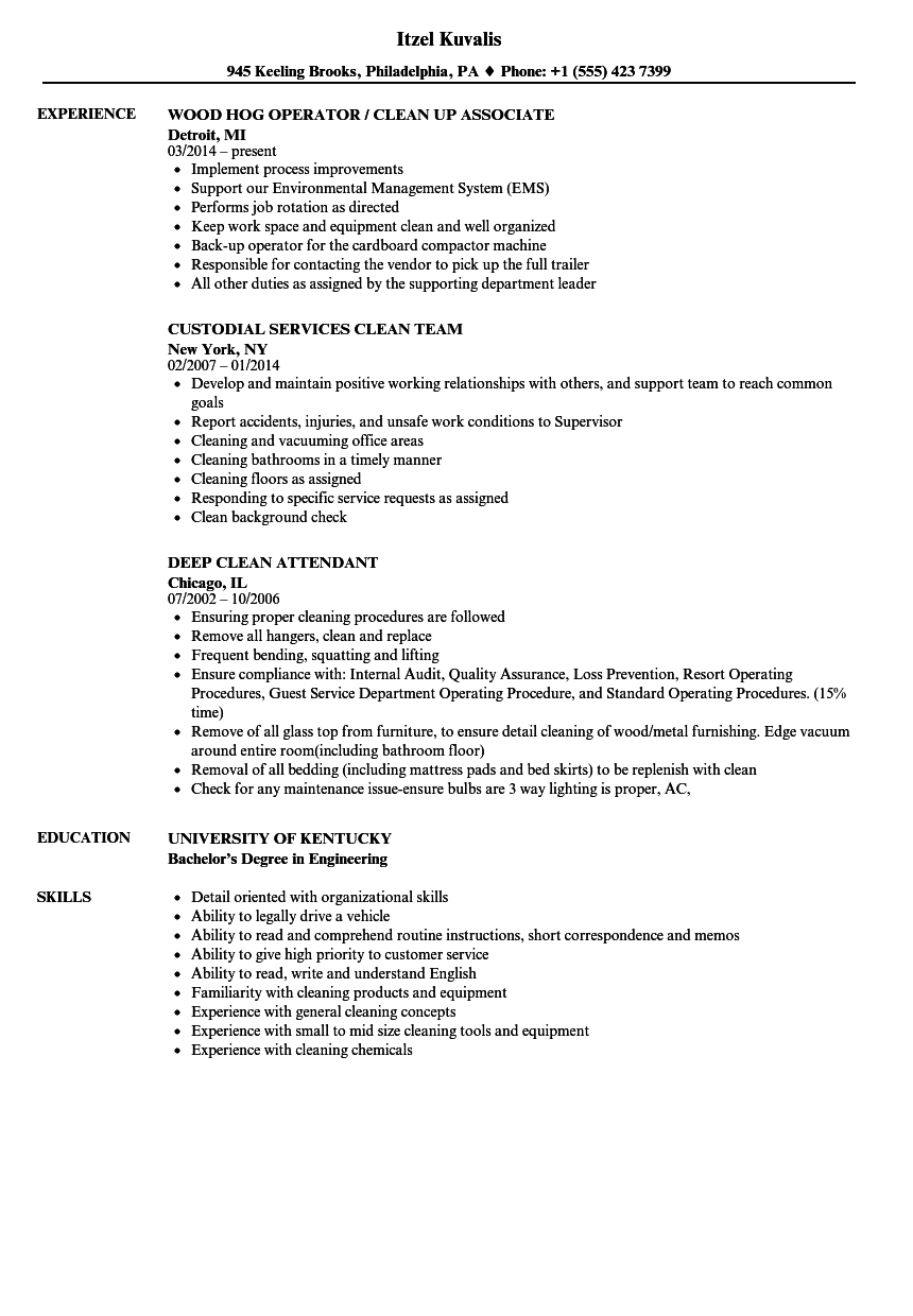 Clean Resume Samples Velvet Jobs