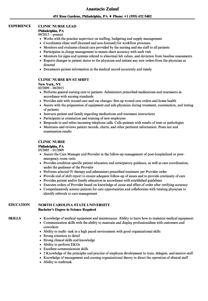 Resume Templates For Nursing Jobs