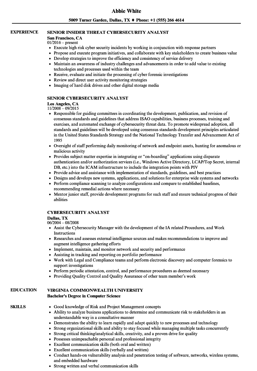 Information Security Analyst Cover Letter For Your Needs ...