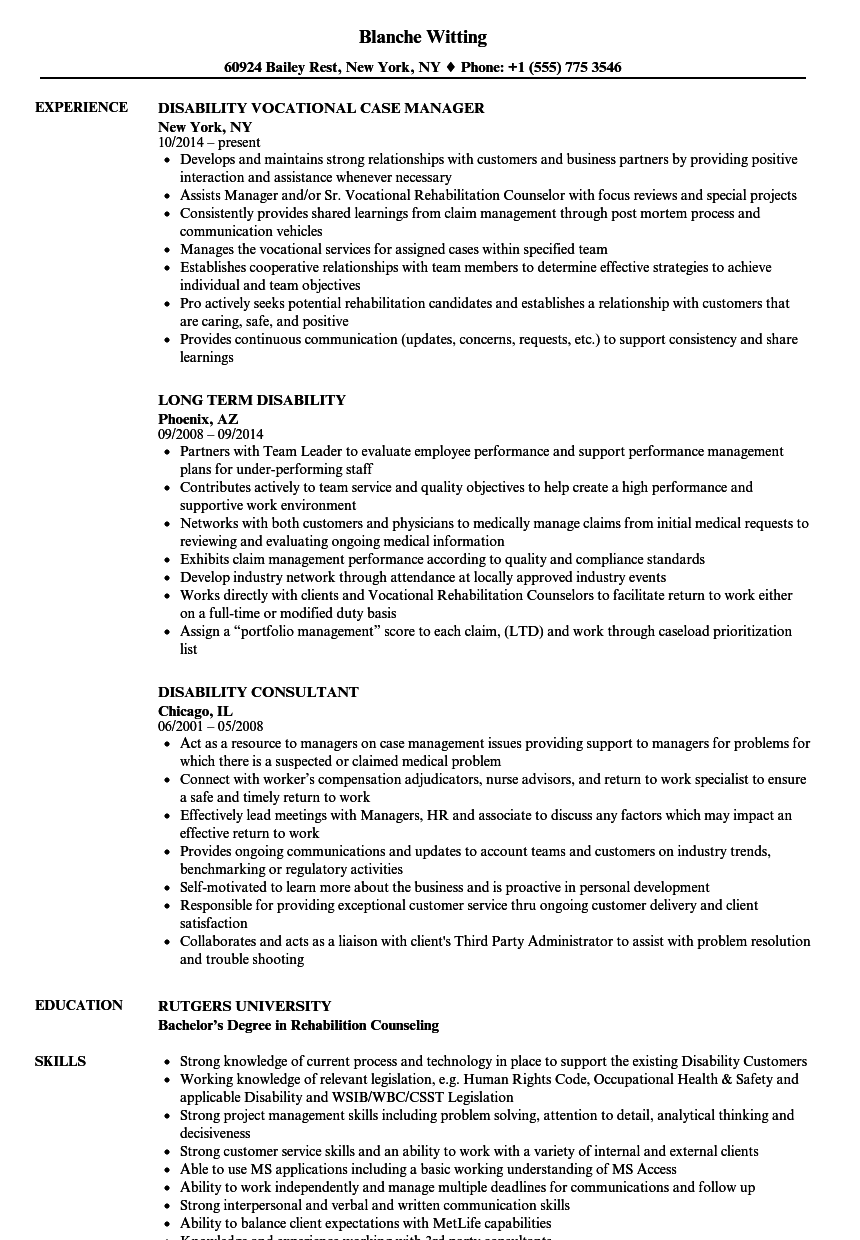 resume template for disability support worker