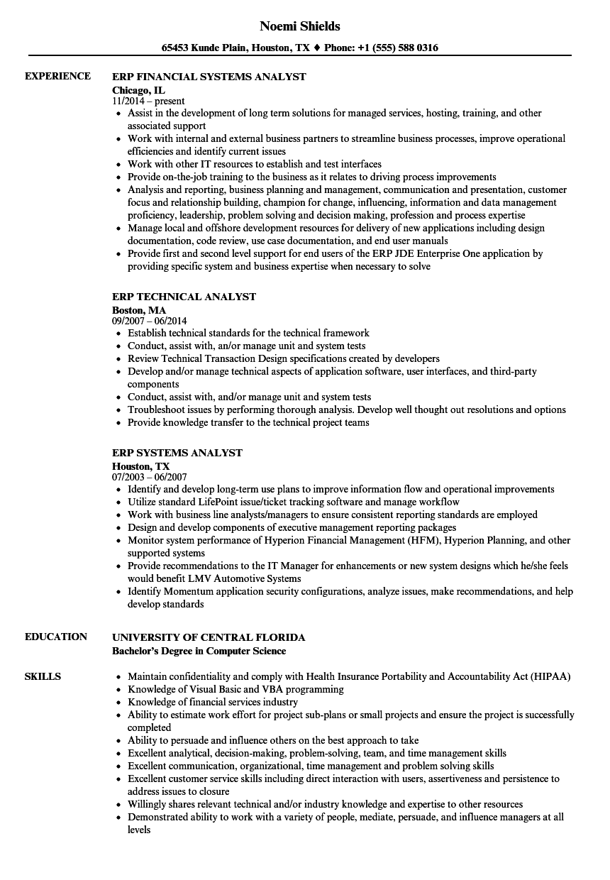 oracle erp project manager resume