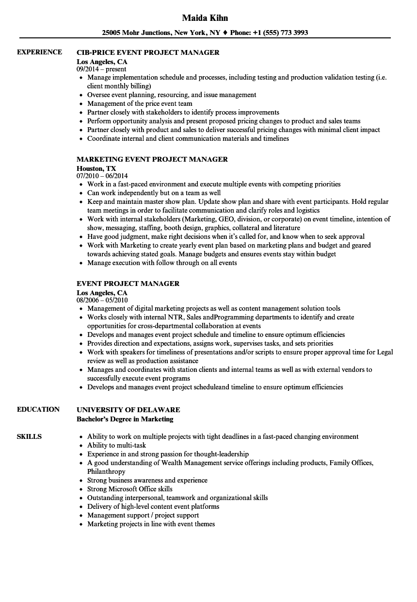 project manager resume buzzwords