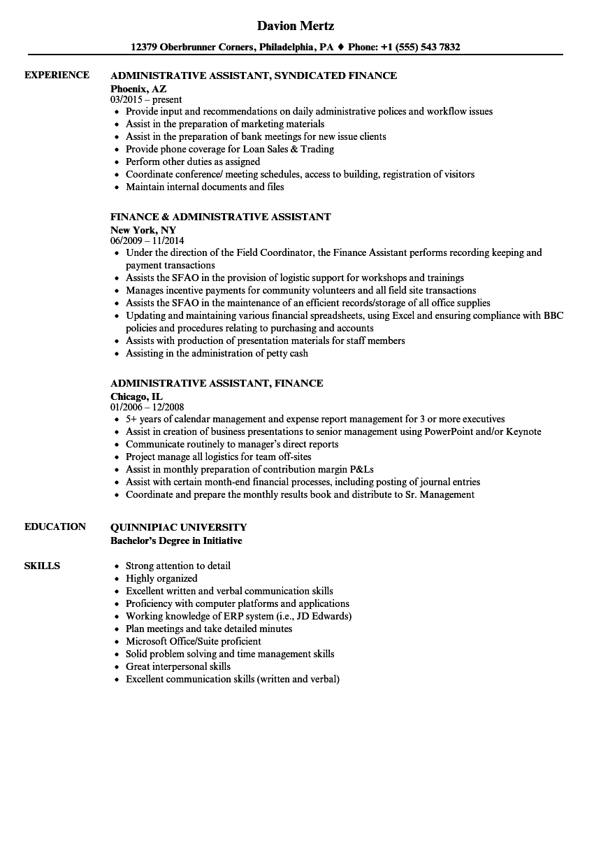 Administrative Assistant Resume Template Microsoft Word