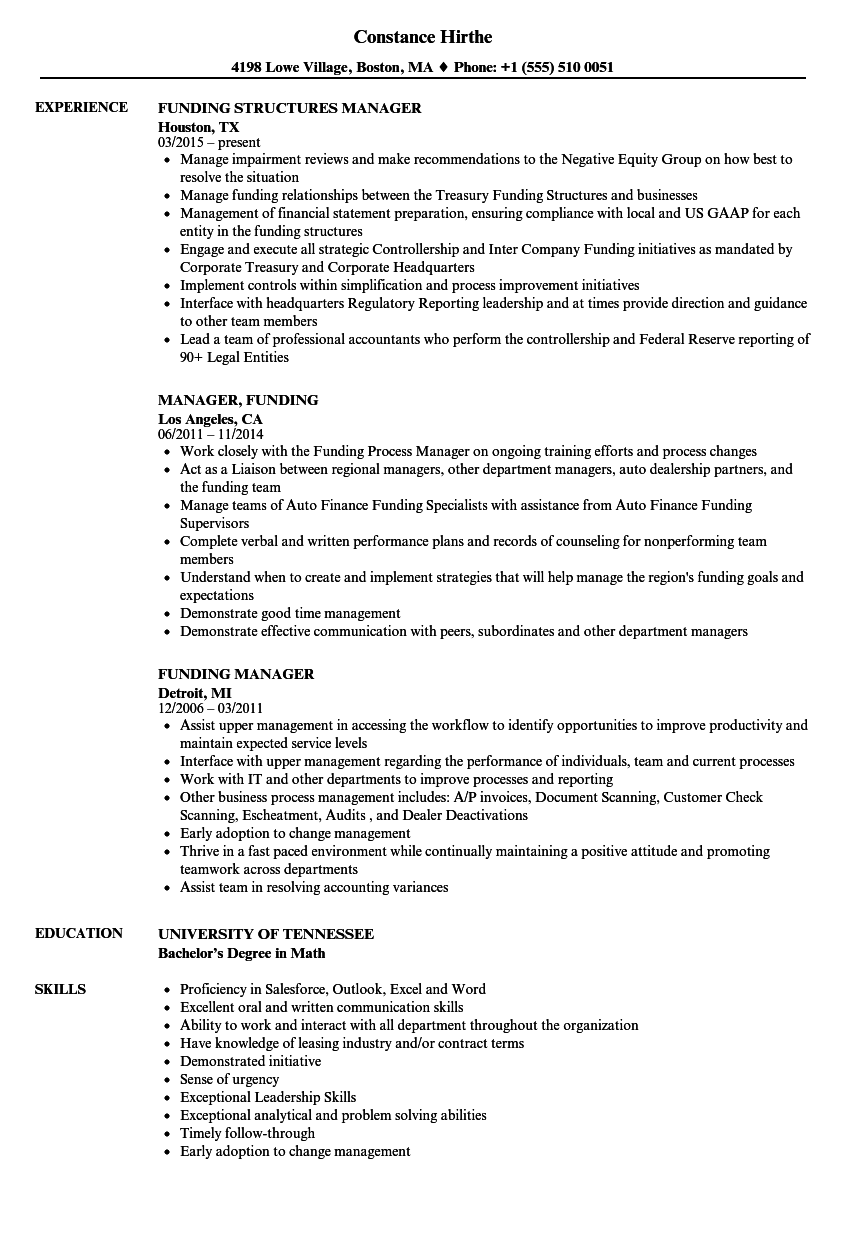 grant manager resume examples