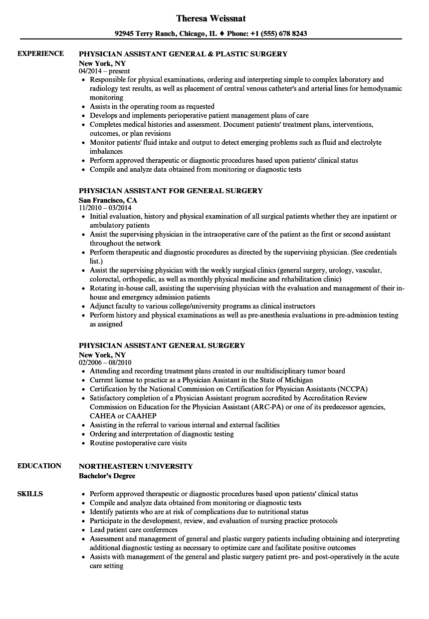 General Physician Resume Samples Velvet Jobs