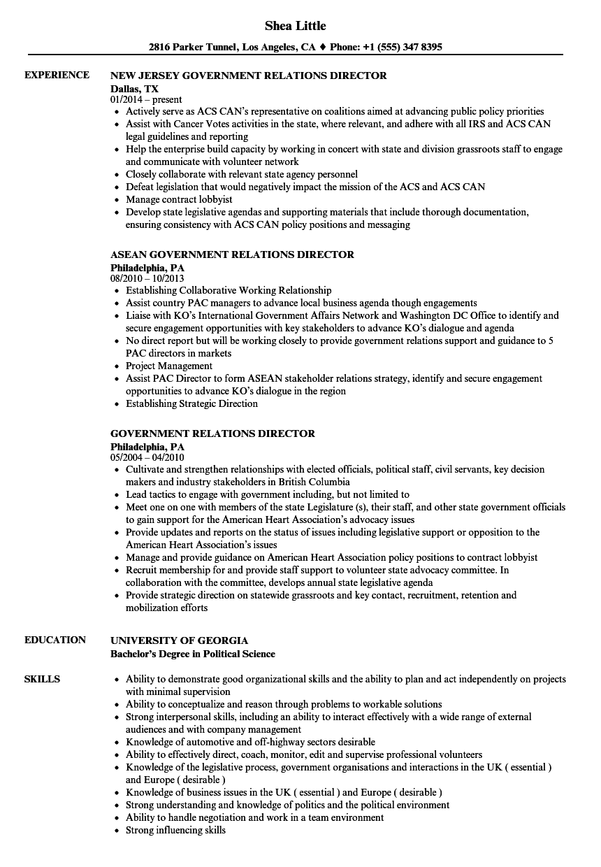 resume-for-government-job-template