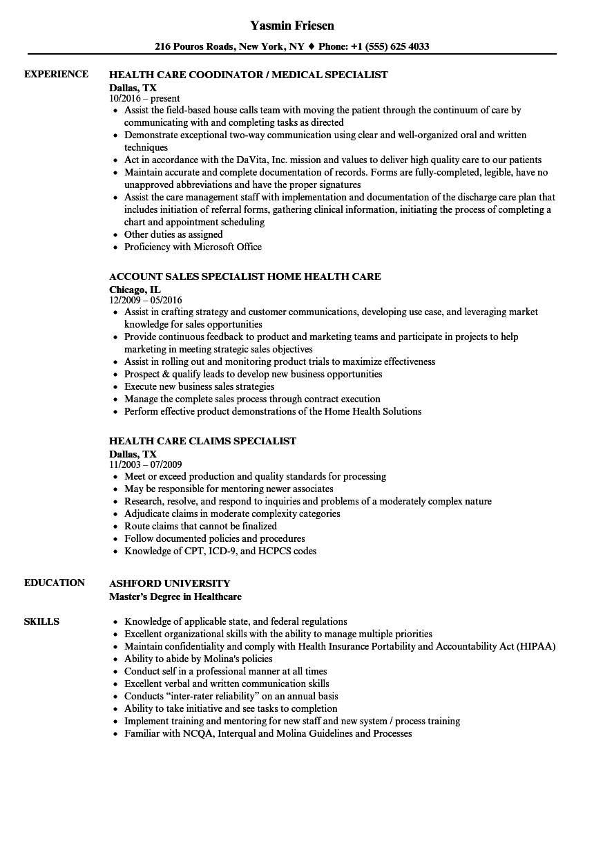 resume examples for insurance professionals