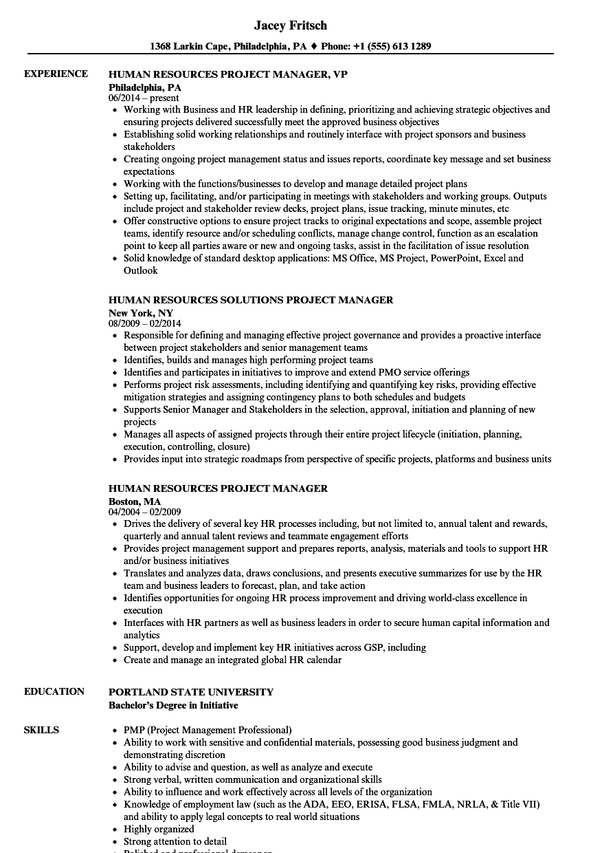 Top Human Resource Management Hr Job Resume Pics - Wajo