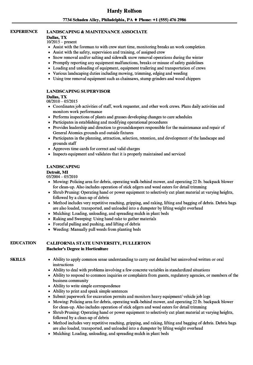 Sample Resume Self Care