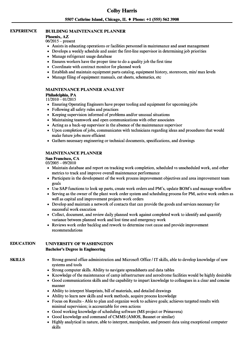 Maintenance Planner