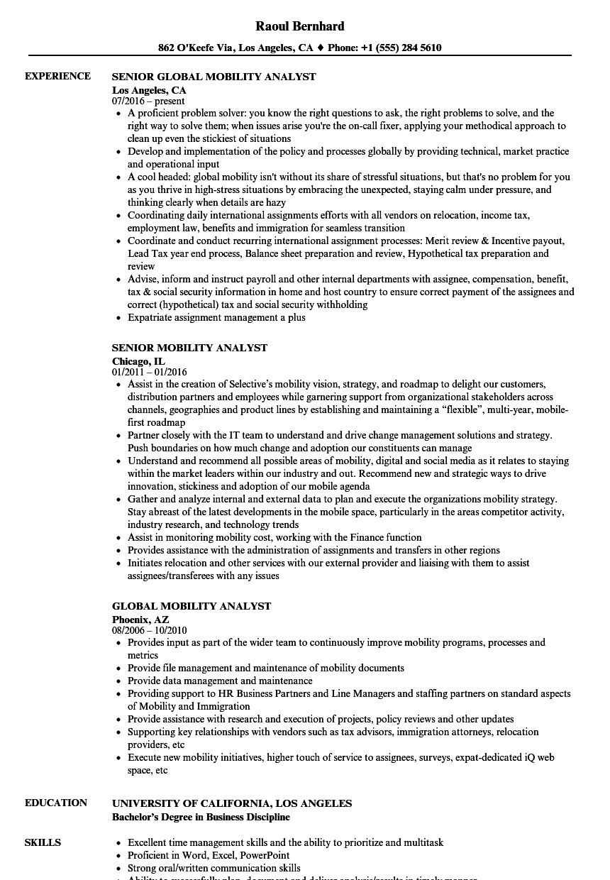 Internal mobility specialist job description