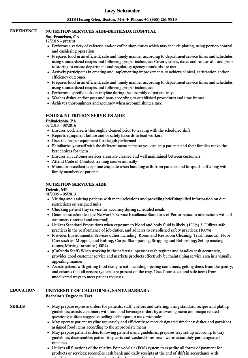 Nutrition Services Assistant Job Description Blog Dandk