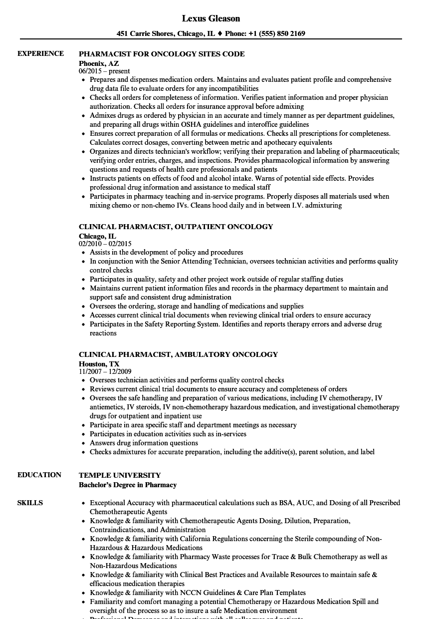 Pharmacy Curriculum Vitae Template from www.velvetjobs.com