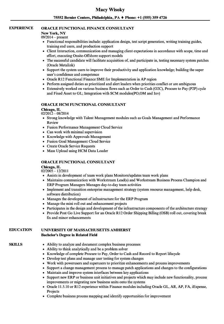 Ultimate techno functional consultant sample resume for your sap.