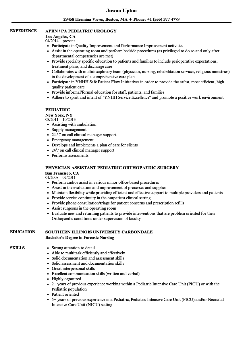 Pediatric Charting Example