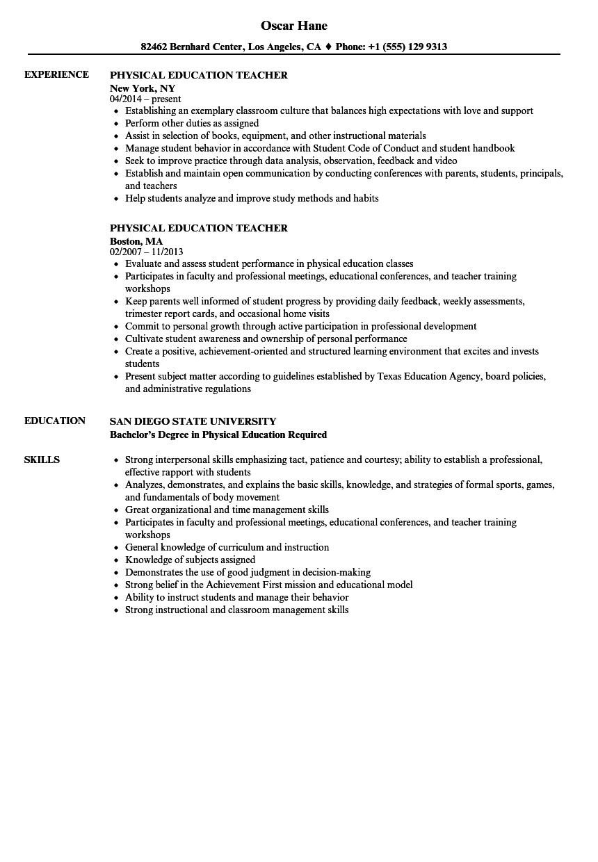 Alternative certification teacher resume examples