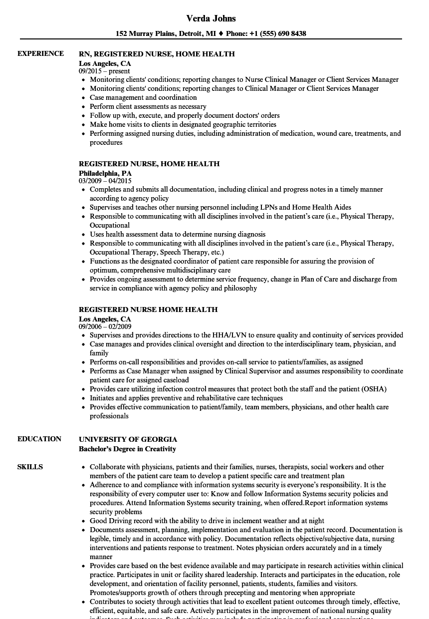 skills for nursing home resume