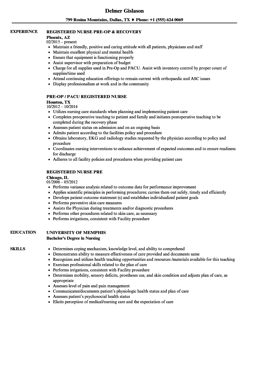 Pacu Nurse Charting