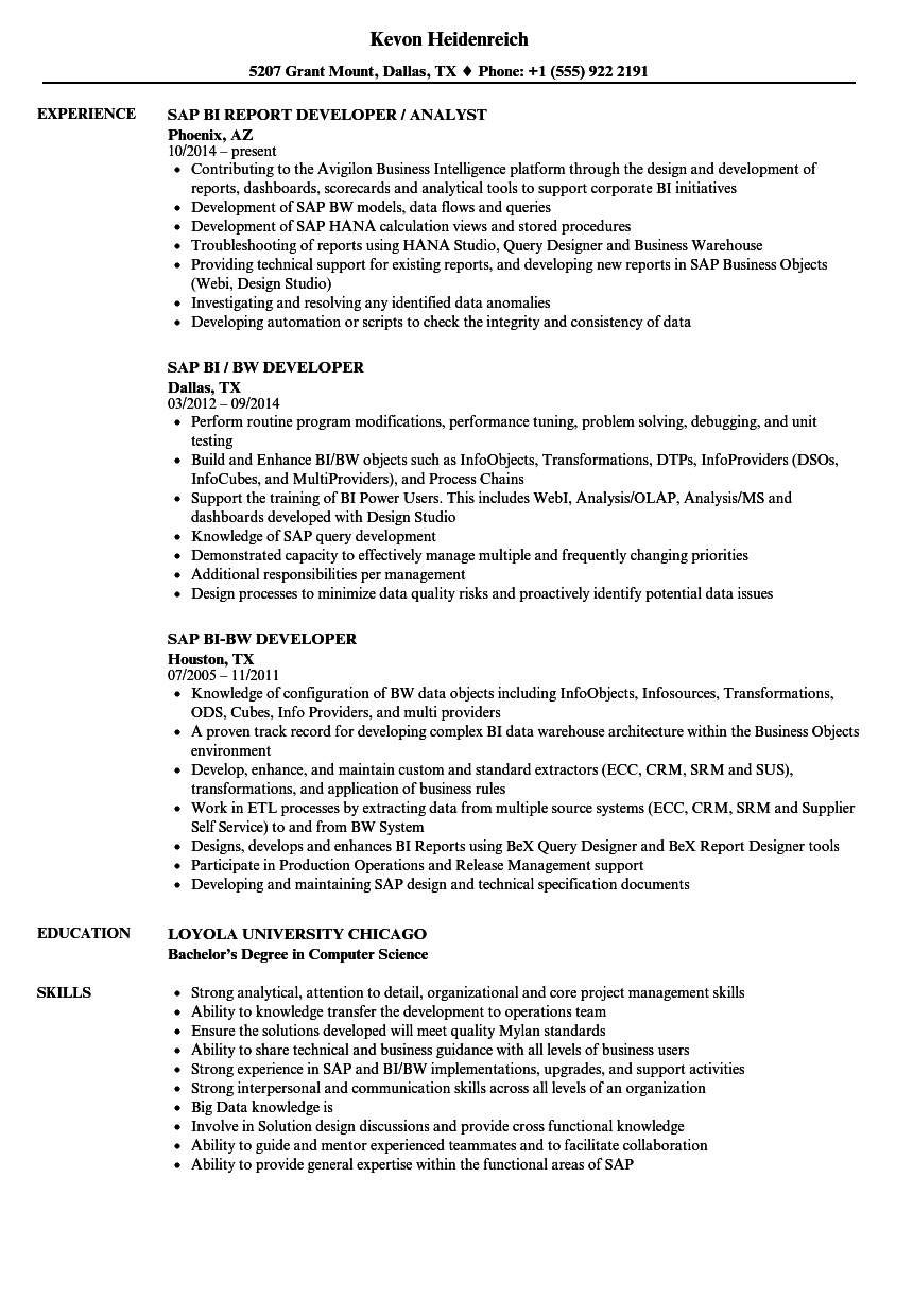 Sap Bi Developer Roles And Responsibilities The Best Developer Images