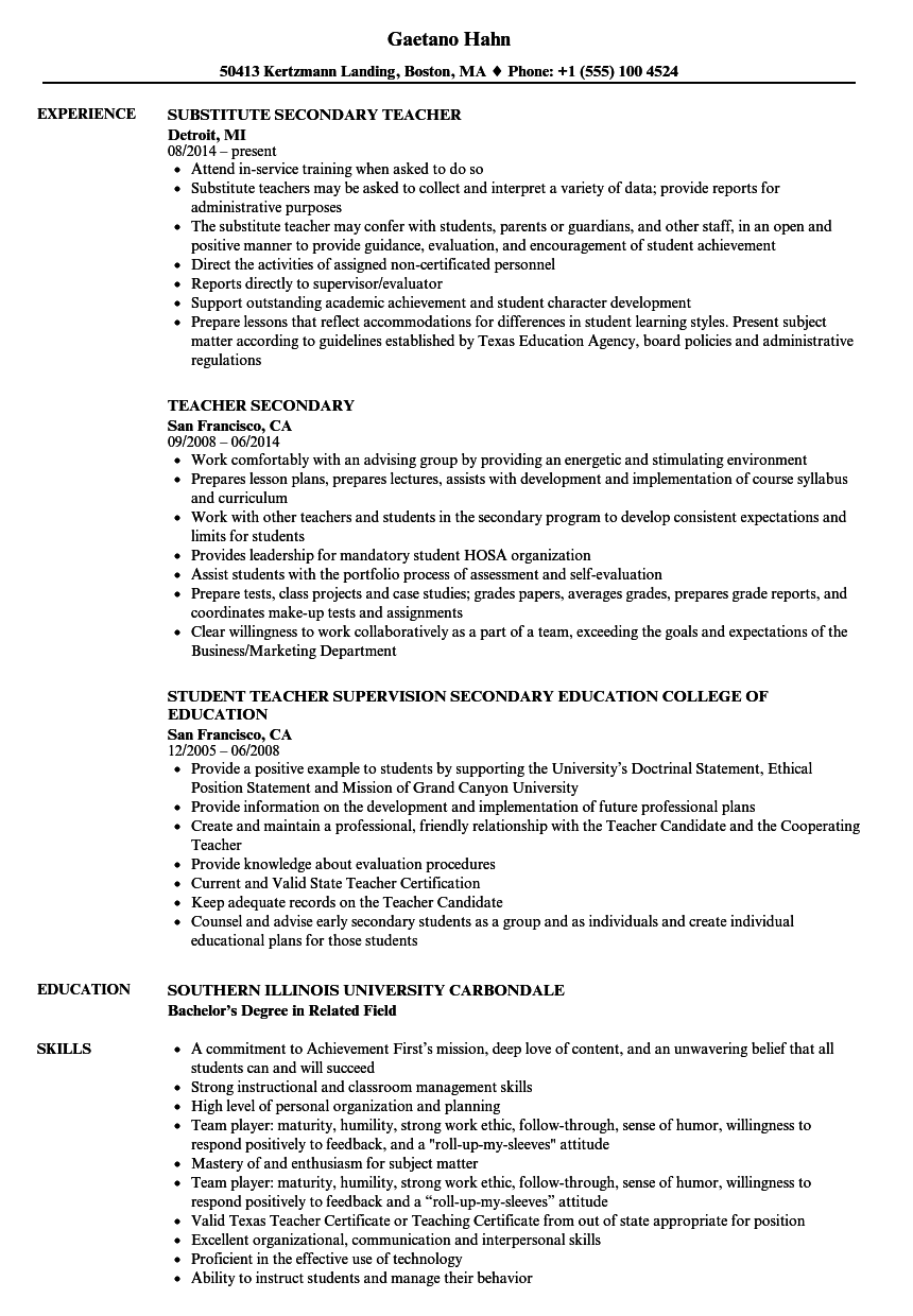 35 Resume Writing For Teacher Job PNG Wajo