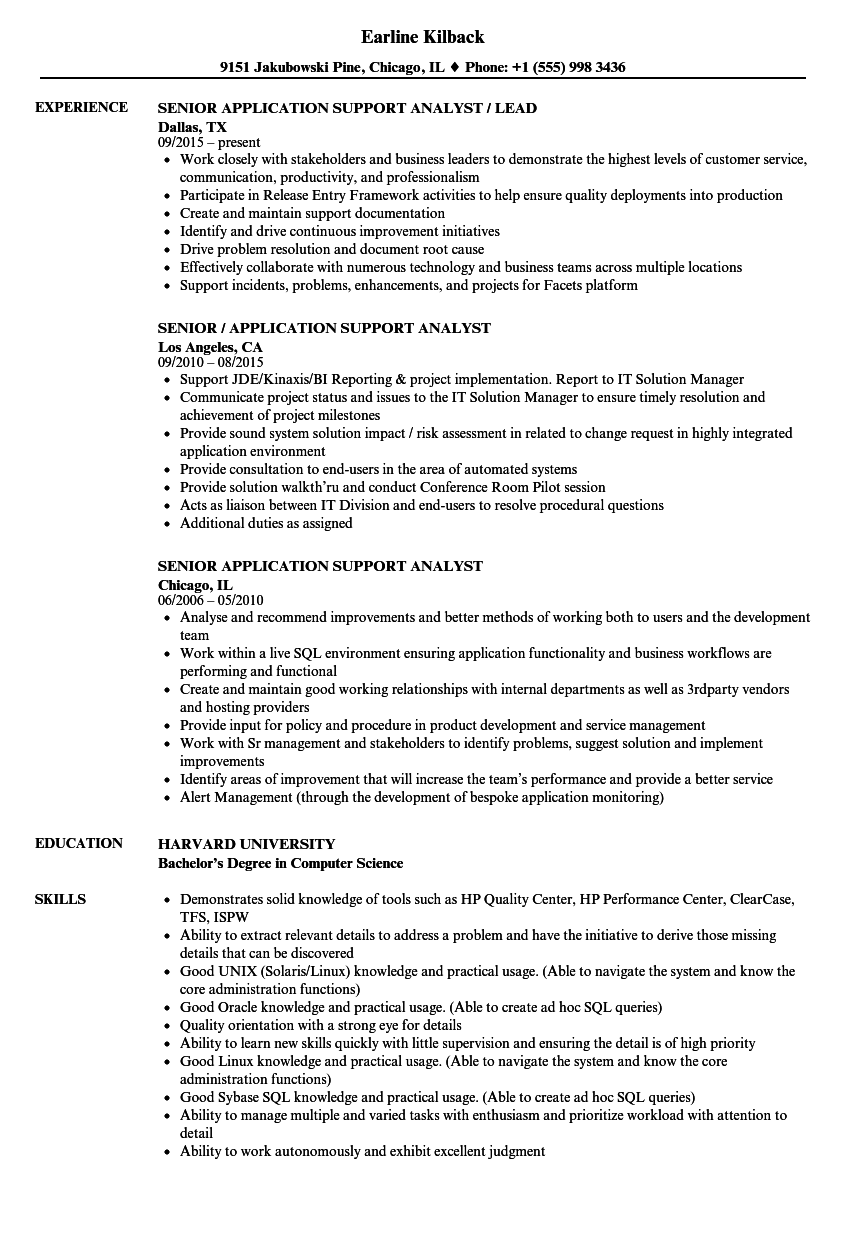 resume objective for support analyst