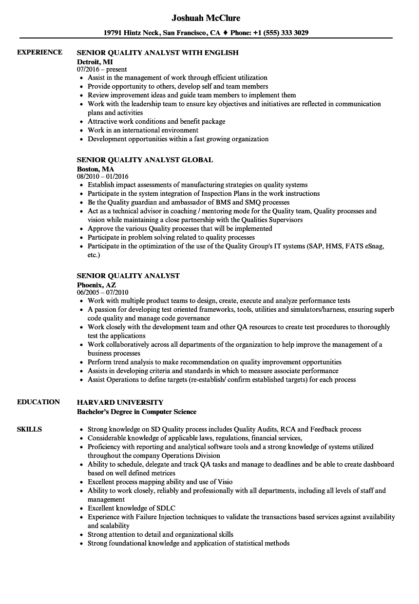 objective for resume for call center quality analyst