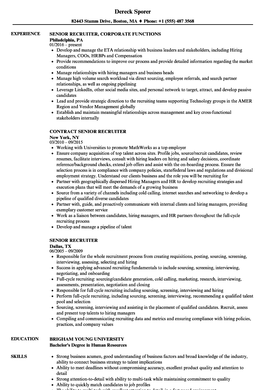 Diversity recruiter resume bullets