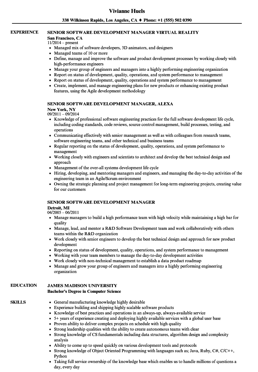 Career Aspirations Examples For Senior Software Engineer
