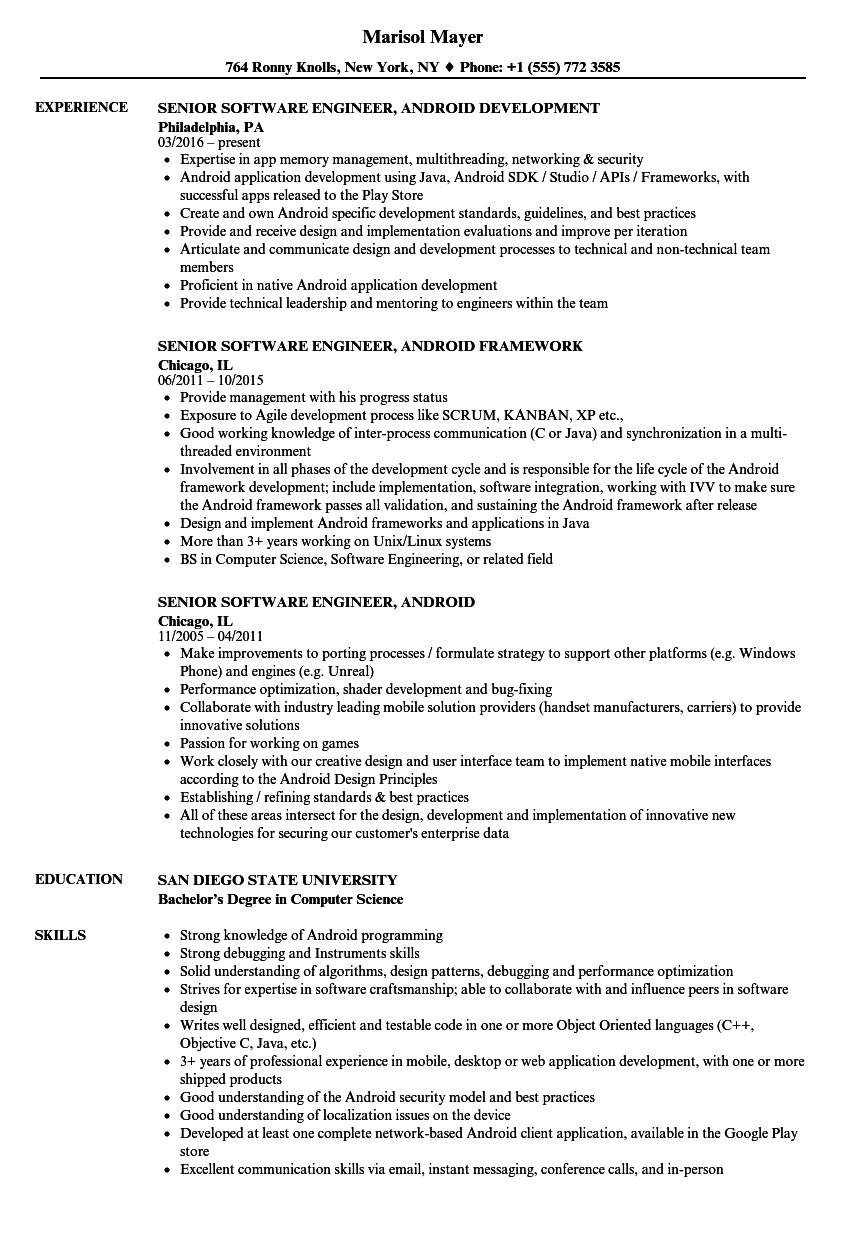 Senior applications engineer cv February 2021