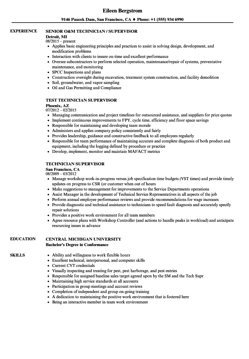 Slot technician supervisor job description duties Slot technician supervisor job description duties