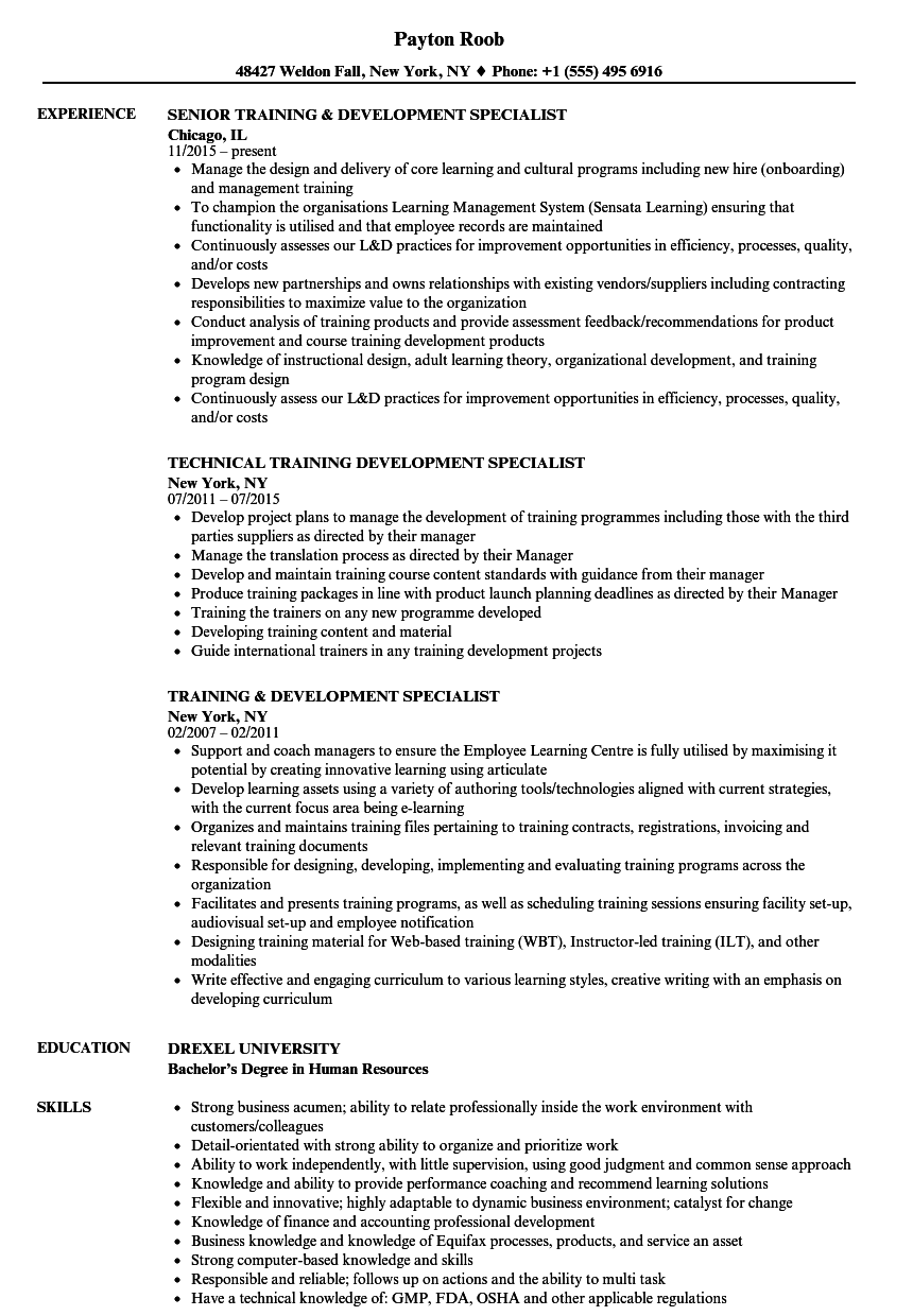 Human Resources Training And Development Job Description Job Retro