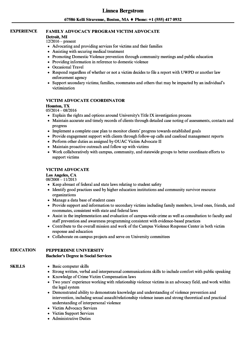 Victim Advocate Resume Samples Velvet Jobs Free Download Nude Photo 