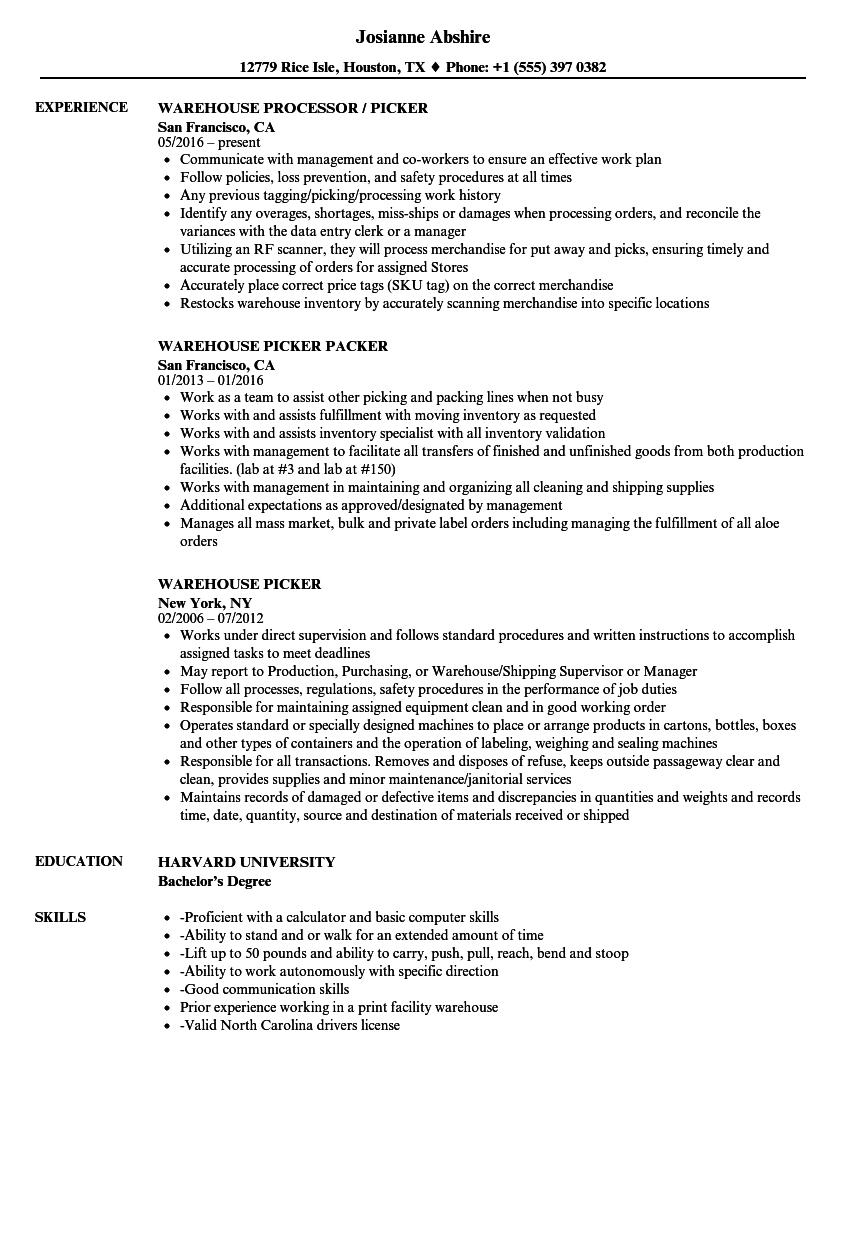 Picking Jobs